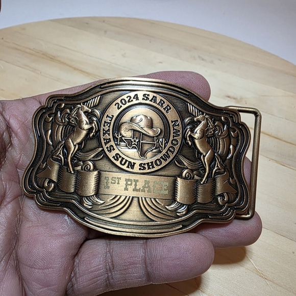 SARR Texas Sun Showdown Marathon Relay 2024 1st Place Belt Buckle Western Style - Picture 1 of 9